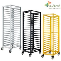 베이커리락카 18칸 20칸 빵카트 씨팬 타공씨팬 서랍식랙 컬러락카, 1개, 베이커리락카-실버(18칸)