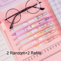 만화 기계 연필 리필 세트 애니메이션 0.5MM 학생 귀여운 오피스 문구 용품 학교, [04] Random 2