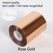 불박기 각인기 날인기 스탬프 가죽공예 ZONESUN 8cm 롤스 핫 포일 스탬핑 용지 열 전송 가죽 PU 지갑 용 알루마이트 도금 공예, 로즈 골드