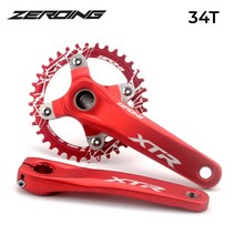 스프라켓 12단 자전거휠 XTR XT SLX 104BCD 크랭크 170mm 세트 32T 34T 36T 38T 스프로킷 하단 브래킷 포함 10 11 12 단 산악 셋, 10 Red Crank 34T