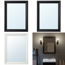 이케아 욕실거울 TOFTBYN 토프트뷘 거울 블랙 65x85 cm