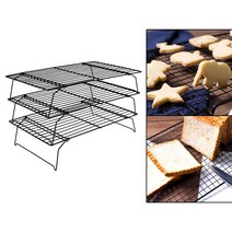 오븐랙 식세기장 3 단 냉각 랙 와이어 Bakeware 베이킹 쿠키 스탠드 쌓을 수있는 철 케이크 요리 구이 및 굽고 녹 방지
