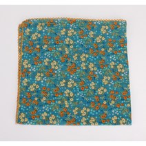 [신박한 잡화] 국산 순면 고급 엠보 쁘띠 목수건 여름 스카프 손수건 목손수건 꽃무늬 체크무늬 개별포장