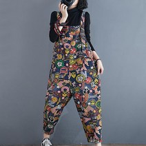 ANYOU 여자 데님 멜빵바지 여성점프수트 청바지 점프수트