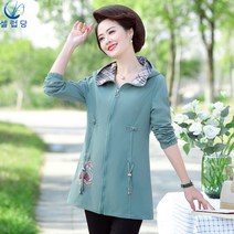 셀럽당 엄마 봄가을 캐주얼 코트 빅 사이즈 서양식 세미 중장년 여 봄 트렌치 코트 여성 코트