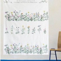 국내산 야생화 모노톤 순면 가리개커튼 창문커튼 80x105