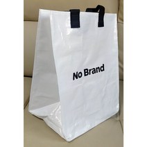 노브랜드 화이트 타포린 장바구니 쇼핑백 18리터+이케아 밀봉클립+터치펜, 화이트 1개