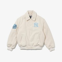 뉴에라 공식스토어 [스타필드안성] 뉴에라 MLB 뉴욕 양키스 플레이풀 바시티 재킷 라이트 베이지_13944732
