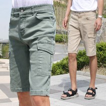 동대문스타일 국내생산 남자반바지 스판 카고반바지 남성 5부반바지 면반바지 여름반바지