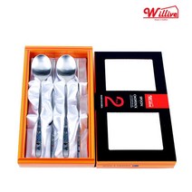 윌리브 나비꽃 레이저 수저세트 2벌 (WV1241), 단품