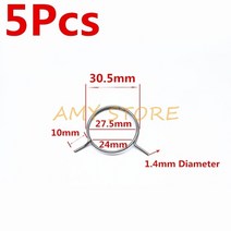 5Pcs 도어 핸들 스프링 내부 레버 노브 래치 교체 코일 비틀림 수리 용, 32 1.4x30.5x10mm