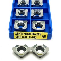 선반공구 터닝도구 seht1204 affn x83 h01 인덱서블 밀링 터닝 도구 인서트 선반 도구 cnc 선반 밀링 seht 1204 알루미늄 구리 절삭 공구, apkt1604 및 h01