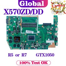 노트북 마더보드 ASUS TUF YX570ZD YX570DD X570D X570DD X570ZD X570Z 용 AMD Ryzen R5 R7 GTX1050, 2.R72700U GTX1050