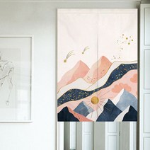 일본 문 커튼 파티션 풍경 그림 노렌 부엌 방 장식 출입구 걸이식 반, [02] W70xH120cm, [02] B door curtain(Only)