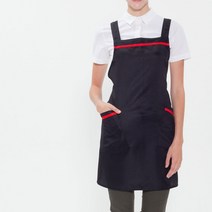 H형 사선 포켓 라인 앞치마 (5color), 브라운(A-547)