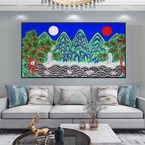 보석십자수 일월오봉도 병풍 그림 DIY 취미, 250x100CM (구매 별도 문의-가격다름)