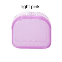 휴대용 틀니 보관 상자 치과 리테이너 가드 플라스 구강 위생 용품 주최자 액세서리, 05 Light Pink