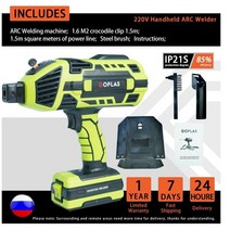 가정용 초경량 전기 논가스 co2 용접기 220v 전동 공구 휴대용 핸드 헬드 아크 용접 장비 용접 electri 지능형 도구 21, 가방이있는 220v 파란색