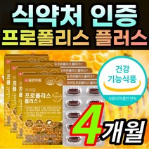 식약처 인증 프로폴리스 프로플러스 프로볼리스 폴라폴리스 폴리폴리스 프로폴리 플라보노이드 환절기 세포 보호 면역력 항산화 도움 알약 캡슐 / 알 약 케이스증정 일양약품, 4개월 / 4박스