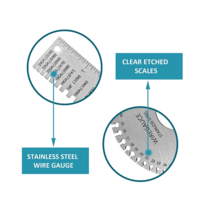 스테인레스 스틸 두께 게이지 라운드 양면 금속 와이어 케이블 용접 재료 측정 도구 3, 한개옵션0