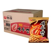 농심 매운 새우깡 90g 20봉 간식 안주 과자 한박스, 단품