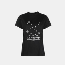 메종 마르지엘라 명품마르지엘라 22FW 넘버링로고 블랙 티셔츠 오버핏 6247671569494207hq1725