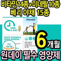 캐나다 멀티 비타민 2통 원데이 종합 영양제 미네랄 비타민 b c d 항산화 식 약 청 마그네슘 칼슘 에너지 뼈 눈 혈액 건강 어린이 청소년 남성 여성 20대 40대 60대 추천, 2박스(6개월)