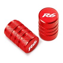 오토바이 타이어 밸브 공기 포트 줄기 커버 캡 플러그 CNC 알루미늄 액세서리 Yamaha YZFR6 YZF-R6 YZF R6 R6S 1999-2015, Red