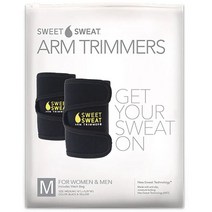 스포츠리서치 스위트 스웨트 암 트리머 메쉬 백 포함 스포츠 아대, Black + Yellow