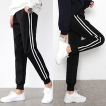 코디제이 남자 트레이닝바지 데일리투라인조거 남녀공용 데일리룩 배기바지 홈웨어