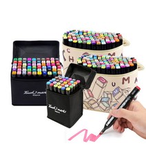 트윈 디자인 터치 마카펜 30색60색80색168색 세트 드로잉 일러스트 마커, 일반형 마카펜 30색, A학생디자인