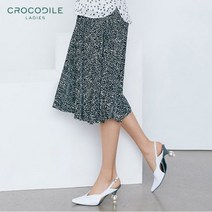 [크로커다일레이디] 프린트 주름 밴딩 스커트_CL0MSK101