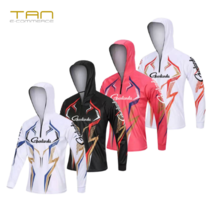 빅사이즈 남여 오버핏 냉감 낚시긴팔후드 집업티셔츠낚시복, 5XL, 화이트-레드