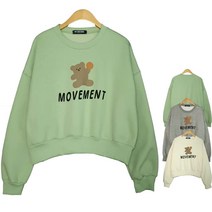 말괄량이 [모먼트기모크롭] 주니어의류 10대의류 여아옷 맨투맨 후드티