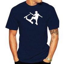남자 T 셔츠 스턴트 스쿠터 재미 tshirt 코튼 탑스 반소매 대형 옷, 03 Men blue_05 L