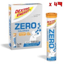Dextro Energy Zero Calories 덱스트로에너지 발포 타블릿 오렌지 240g 20정 3개입 4팩