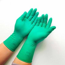 일회용라텍스장갑 옥스포드 고퀄리티 주방화장실 용역 기계 물 산업 내마모성 오래사용 방호 딩칭 2919070859, 그린 옥스포드 XL 야드 20 겹