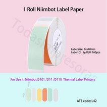 Niimbot-D110 방수 감열식 라벨 용지 D11 프린터용 개 이상의 스타일 Etiqueta Papel, 03 L42