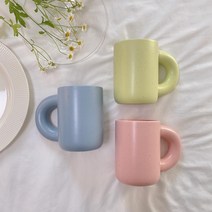 귀여운 커피잔 네스프레소 머그컵 270ml 3컬러, 핑크