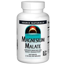 Source Naturals 마그네슘 말레이트 3 750mg 360정, One Color, One Size
