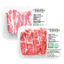 [프레시마켓] 무항생제 한돈 삼겹살 300g+목살 300g(냉장), 2개