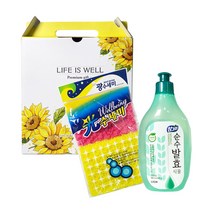 참그린 순수발효 주방세제 1종 과일 야채 세척 친환경 기름기 설거지 500g 광수세미 선물세트, 식물