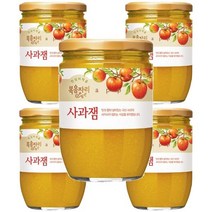 복음자리 사과 잼 620g 과일 청 퓨레 토스트 소스 홈카페 라떼 만들기, 5개