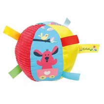 케이스키즈 아기 헝겊 촉각 공 놀이 - 영 유아 장난감 / 영아 소근육 발달 놀이감 교구 생후 3개월