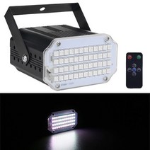 ALIEN 48 LED RGB UV 화이트 스트로브 조명 디스코 DJ 파티 휴일 크리스마스 음악 클럽 사운드 활성화 플래, White_영국 플러그