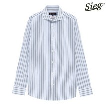 코튼 혼방 스트라이프 블루 셔츠 (PCBAA5064)