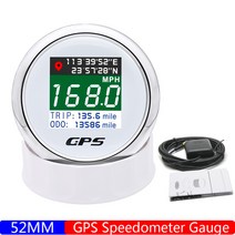 gps측량기새로운 52MM GPS 속도계 안테나 TFT 화면 주행 거리계 여행 디스플레이 999 Mph 매듭 Km/h 조정, 03 WS