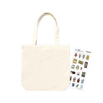 DIY 에코백 만들기 재료 캔버스 초등 가방 꾸미기 세트 무지 패브릭 천가방 키트 민화 전통 행사 단체 체험, 에코백(무지)(스티커증정)