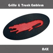ArtX GT 마크 로고 순정교체형 럭셔리 엠블럼(그릴/트렁크엠블렘), B, 화이트펄, 블루펄