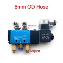 공압 전기 솔레노이드 밸브 5 방향 2 위치 제어 공기 가스 자기 4V210-08 12V 24V 220V 코일 볼트, 4V210-08 w 8mm 3